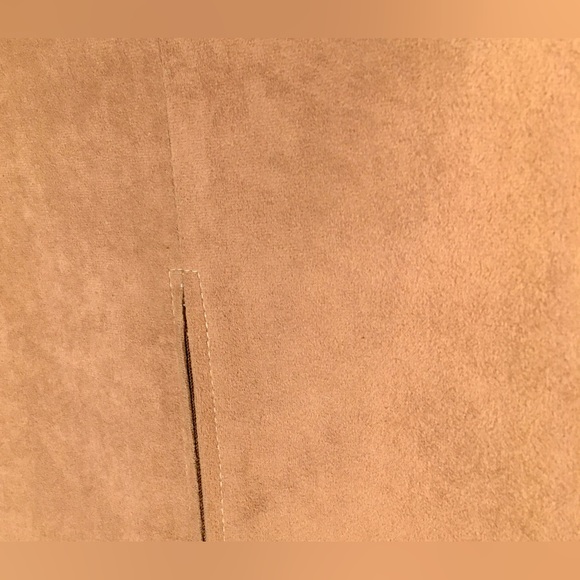 MCM front zip jumper-brown ultrasuede midi shift. 1970 retro/mod/hip. Size 8 EUC - Picture 7 of 12